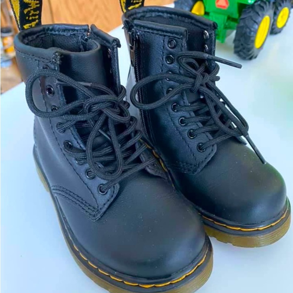 Dr Martins, never worn (my son outgrew them) children’s size 8.